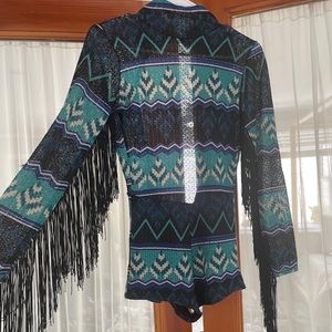Custom Aztec Romper with Fringe